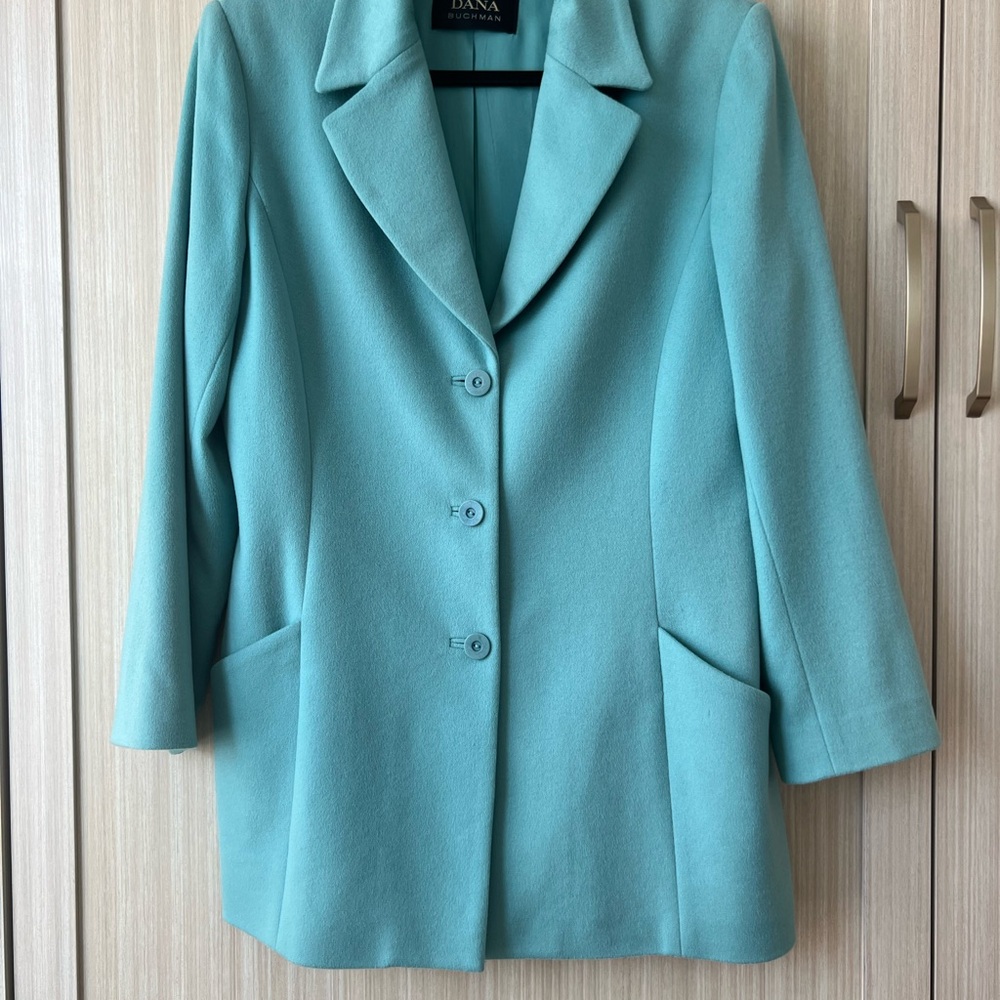 Dana Buchman Vintage Women's Aqua Cashmere Blazer